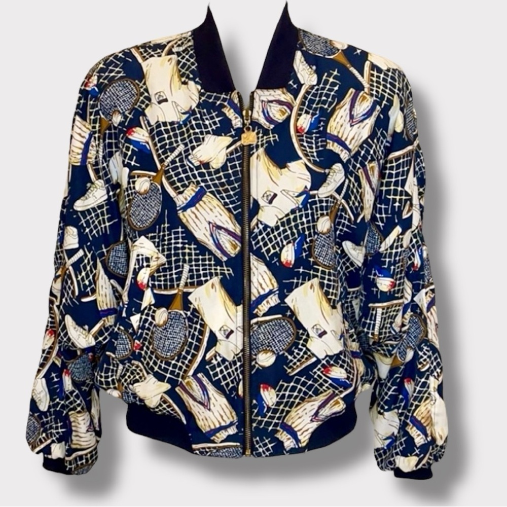 Tail Vintage 80's Tennis Windbreaker Jacket Mod Pop Art- Size M